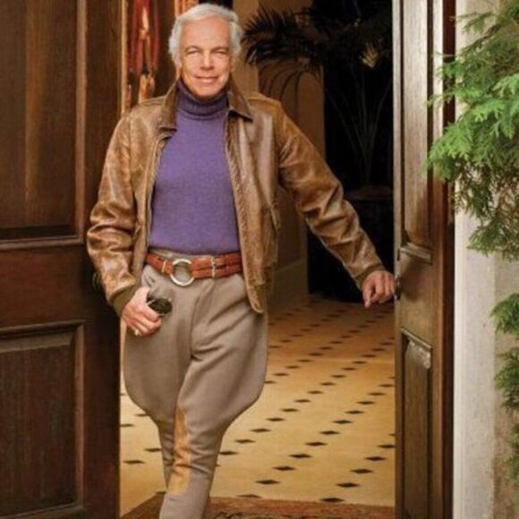 Polo Ralph Lauren ~ Vintage Tan Wool Twill Leather Knee Patch Riding Breeches - Picture 2 of 13